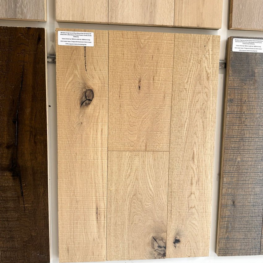 Boston Engineered Real Wood Oak Raw Matt Lacquered with a Bandsawn Finish